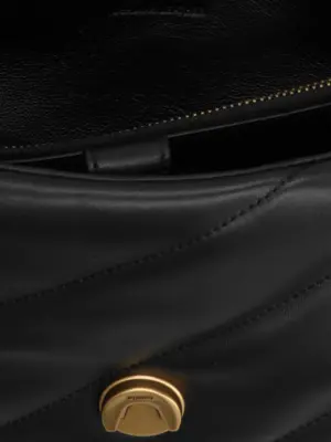 Shoulder strap 'Classic Love Bag Puff' 100% lamb leather PINKO Black