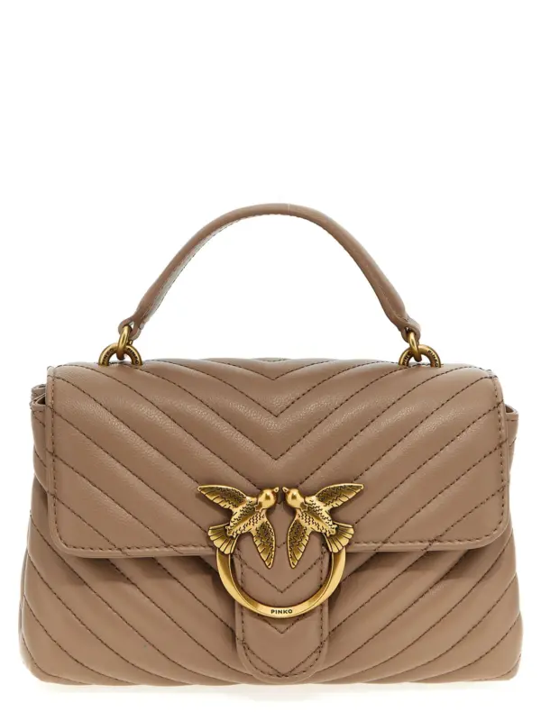'Love Lady Puff Mini' Hand Bag PINKO Beige