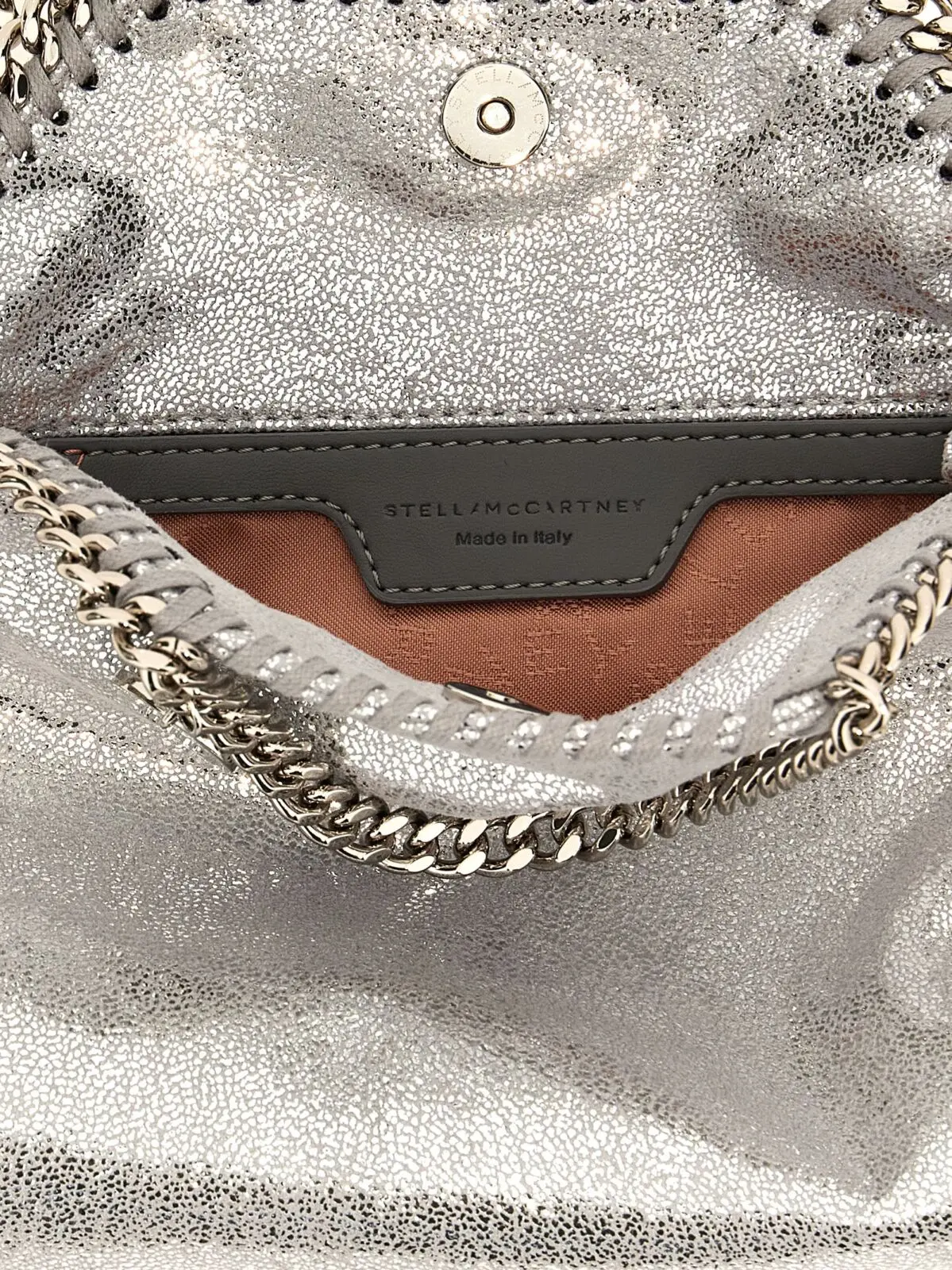 Сумка Stella Mccartney Micro Falabella shopping Срібна 4 Micro 'Falabella' shopping bag 100% polyester STELLA MCCARTNEY Silver