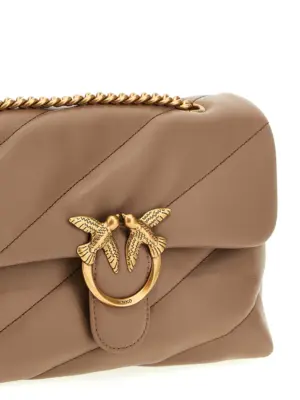 'Love one classic' crossbody bag Woman PINKO Beige