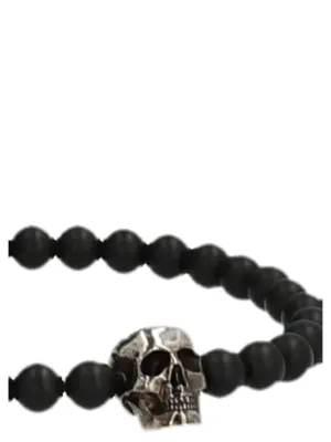 Skull spheres bracelet Man ALEXANDER MCQUEEN Black