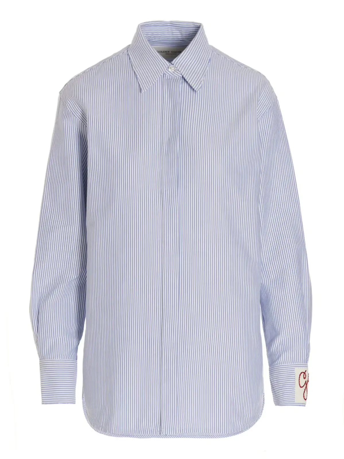 Сорочка Oxford boyfriend Golden Goose Блакитний 1 Oxford boyfriend shirt GOLDEN GOOSE Light Blue