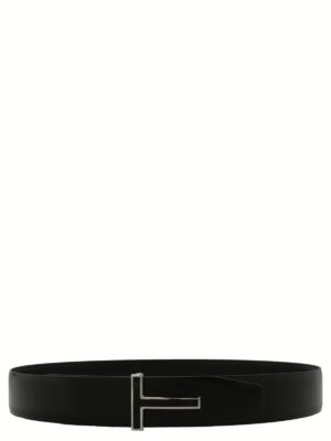 ‘T’ buckle belt TOM FORD Black