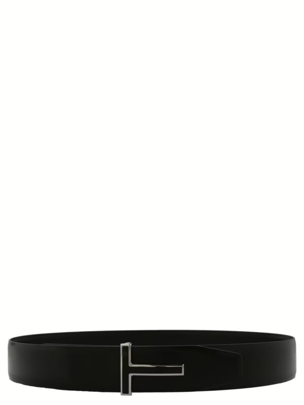 ‘T’ buckle belt TOM FORD Black