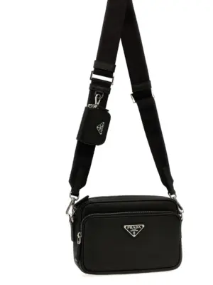 Saffiano crossbody bag Man PRADA Black