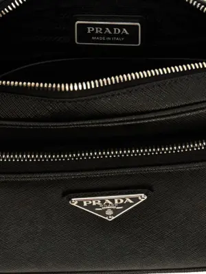 Saffiano crossbody bag 100% calfskin leather (Bos Taurus) PRADA Black