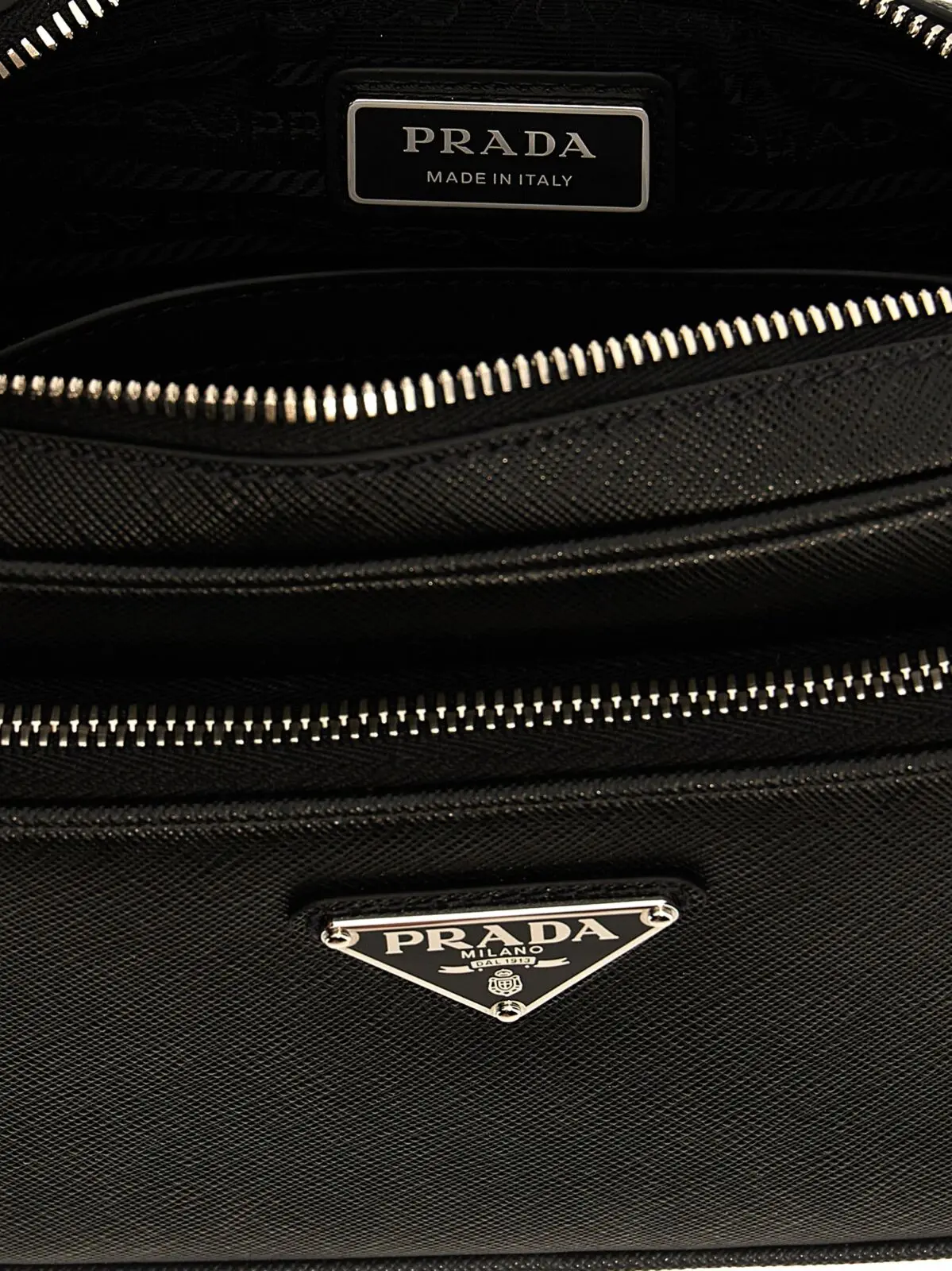 Сумка крос-боді Prada Saffiano Чорна 4 Saffiano crossbody bag 100% calfskin leather (Bos Taurus) PRADA Black