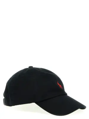 Logo embroidery cap 710548524012 POLO RALPH LAUREN Black