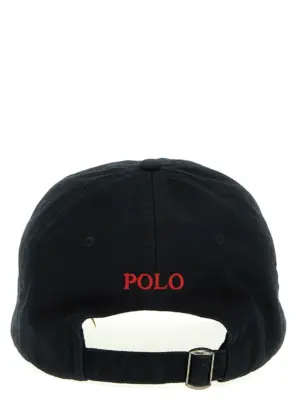 Logo embroidery cap Man POLO RALPH LAUREN Black