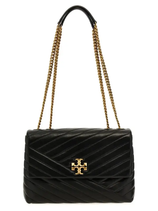 'Kira Chevron Convertible' crossbody bag TORY BURCH Black