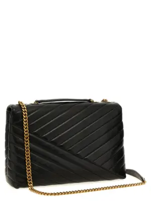 'Kira Chevron Convertible' crossbody bag 90446001 TORY BURCH Black