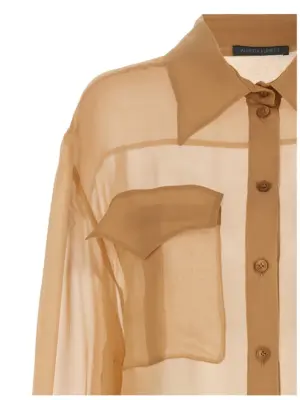 Chiffon shirt Woman ALBERTA FERRETTI Beige