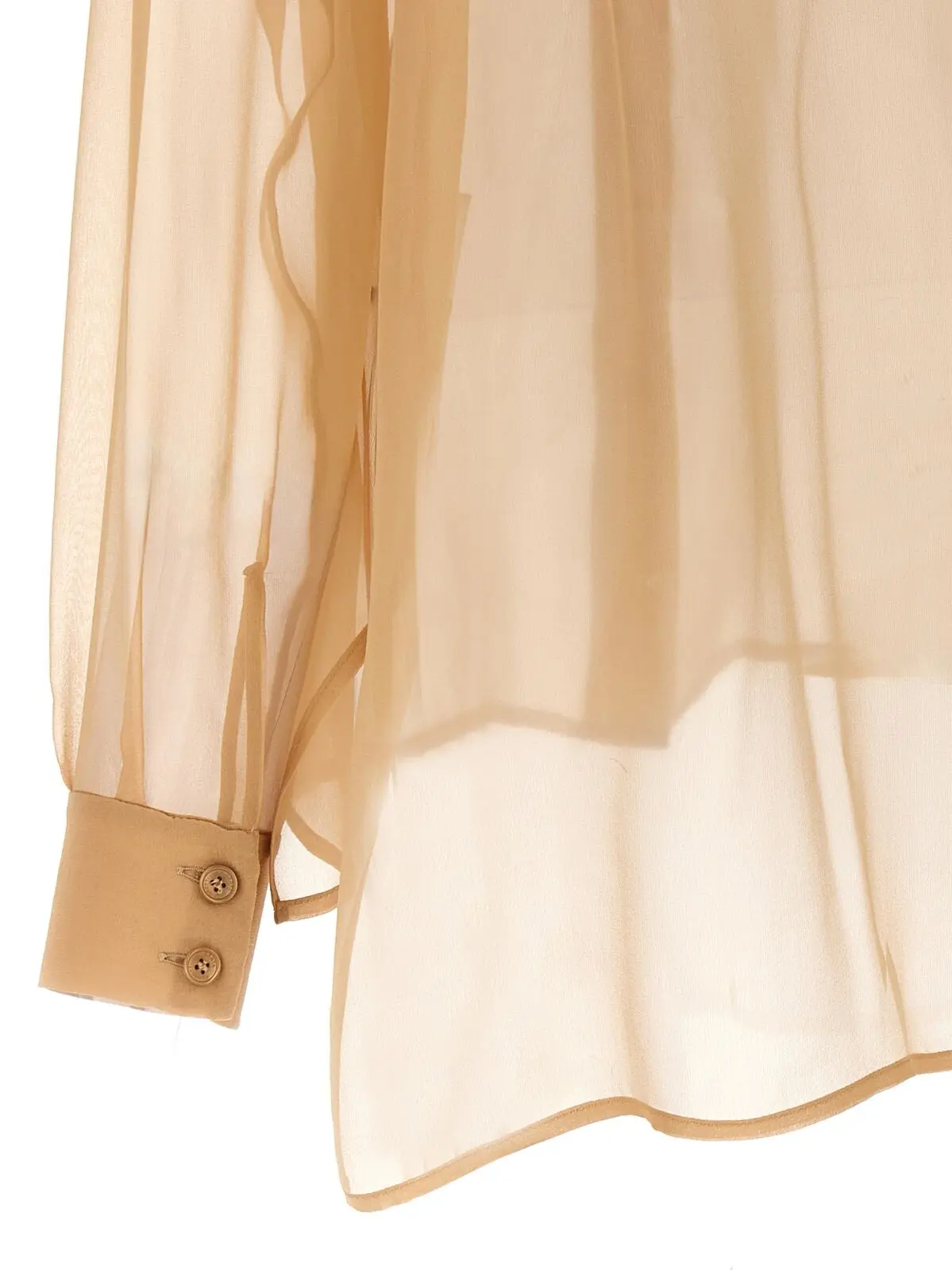 Сорочка Chiffon Alberta Ferretti Бежевий 4 Chiffon shirt 100% silk ALBERTA FERRETTI Beige