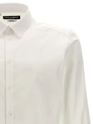 Logo embroidery shirt Man DOLCE & GABBANA White