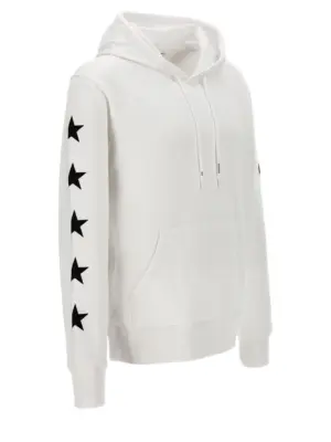 'Alighiero' hoodie Man GOLDEN GOOSE White/Black