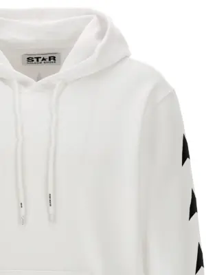 'Alighiero' hoodie 100% cotton GOLDEN GOOSE White/Black