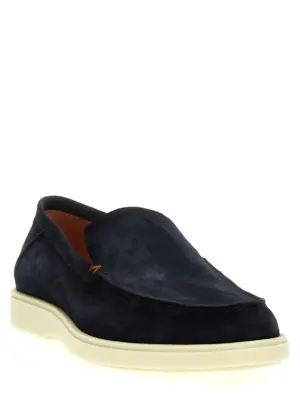 Suede loafers MGDT17824TICBGEXU60 SANTONI Blue