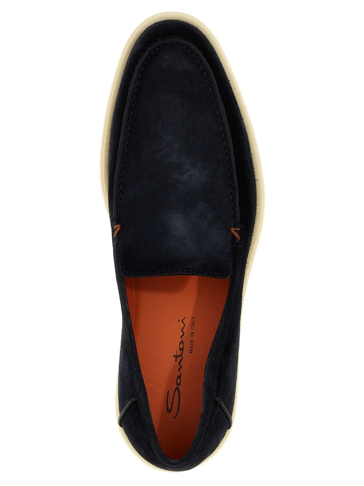 Лофери Suede Santoni Синій 4 Suede loafers 100% suede leather SANTONI Blue