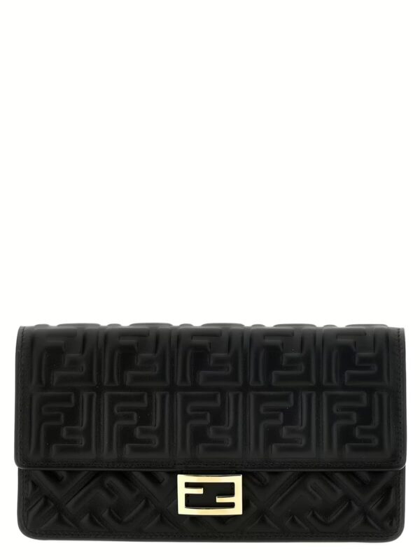 'Baguette' Wallet On Chain FENDI Black