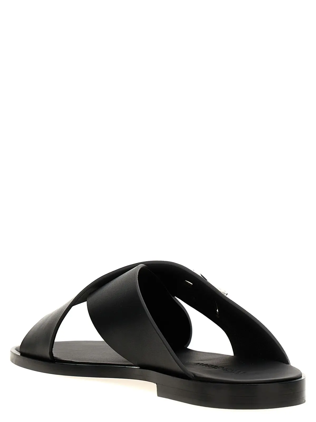 Сандалі Dolce & Gabbana З логотипом зі шкіри Чорні 3 Logo leather sandals Man DOLCE & GABBANA Black