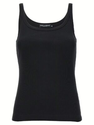 Ribbed tank top DOLCE & GABBANA Black