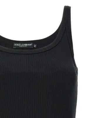 Ribbed tank top Woman DOLCE & GABBANA Black