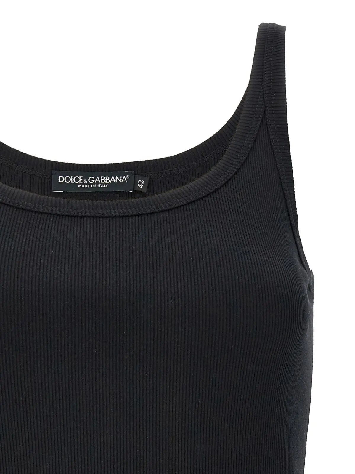 Ребристий майка Dolce & Gabbana 3 Ribbed tank top Woman DOLCE & GABBANA Black