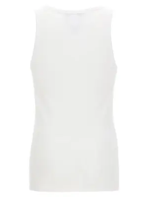 Logo embroidery tank top 10131251A094101W000 VERSACE White