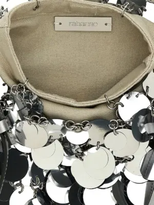 'Silver Sparkle Discs Large' shoulder bag 100% polyester PACO RABANNE Silver