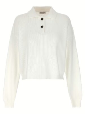 Polo sweater BRUNELLO CUCINELLI White