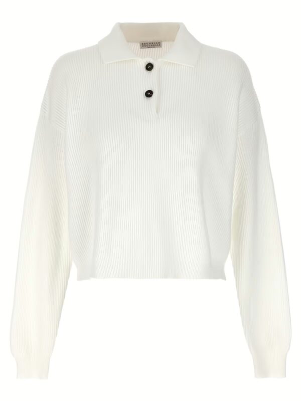 Polo sweater BRUNELLO CUCINELLI White