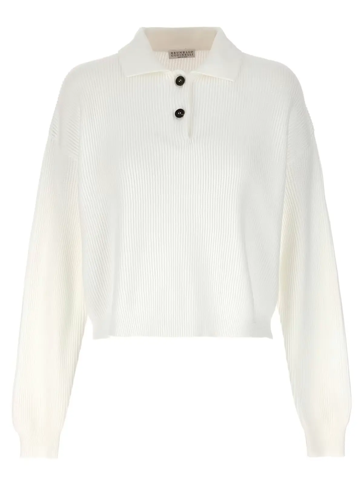 Светр Polo Brunello Cucinelli Білий 1 Polo sweater BRUNELLO CUCINELLI White