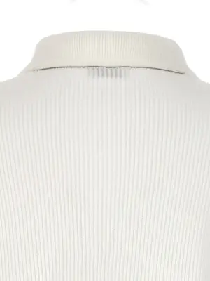 Polo sweater 100% cotton BRUNELLO CUCINELLI White