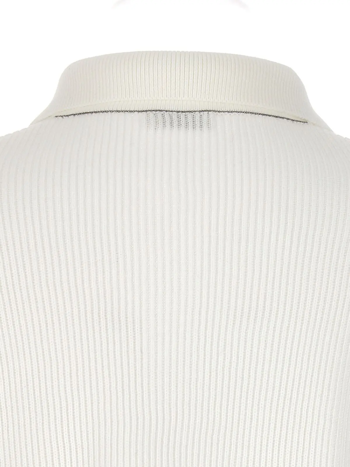 Светр Polo Brunello Cucinelli Білий 4 Polo sweater 100% cotton BRUNELLO CUCINELLI White