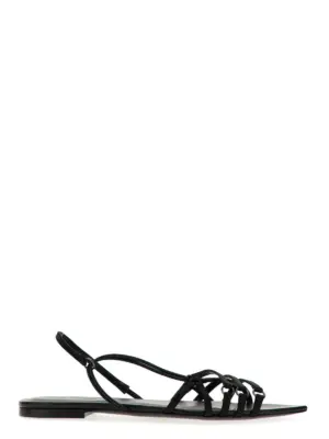 Satin leather sandals NENSI DOJAKA Black