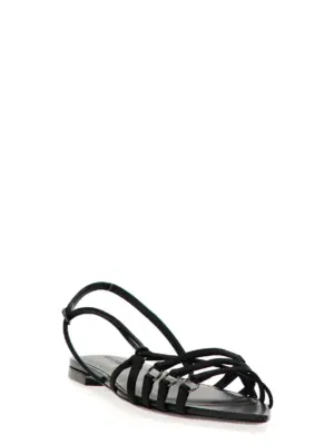 Satin leather sandals ND24SSPCW42020ABLACK NENSI DOJAKA Black