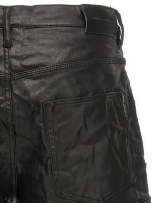 'High Shine Cargo' bermuda shorts 98% cotton 2% lycra PURPLE Black