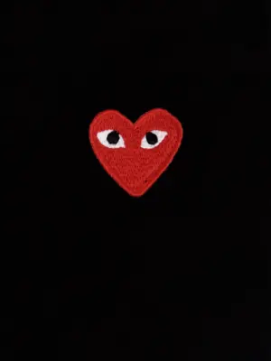 Logo patch t-shirt 100% cotton COMME DES GARÇONS PLAY Black