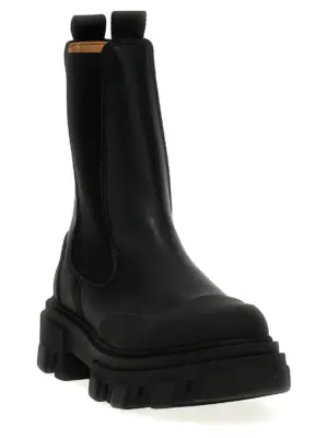 Leather ankle boots S3238099 GANNI Black