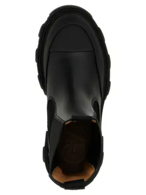 Leather ankle boots 45% lh 20% pes 20% pu 15% pes GANNI Black