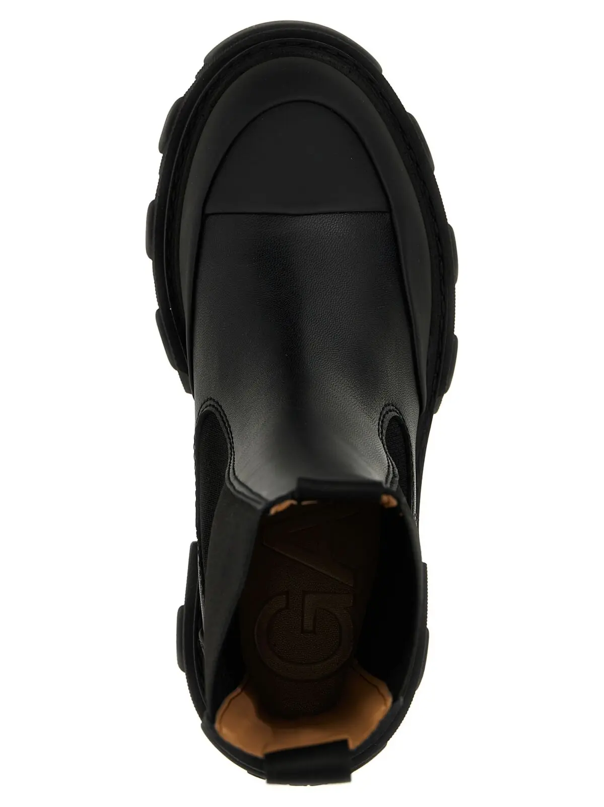 Чоботи до щиколотки зі шкіри Ganni Чорні 4 Leather ankle boots 45% lh 20% pes 20% pu 15% pes GANNI Black