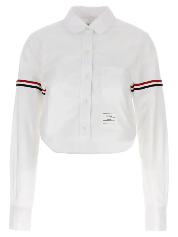 RWB cropped shirt THOM BROWNE White