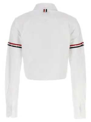 RWB cropped shirt FLL164O02188100 THOM BROWNE White