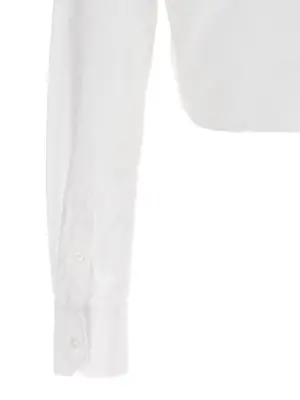 RWB cropped shirt 100% cotton THOM BROWNE White