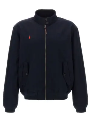 Logo embroidery bomber jacket POLO RALPH LAUREN Blue