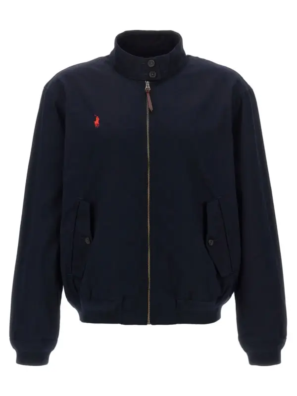Logo embroidery bomber jacket POLO RALPH LAUREN Blue