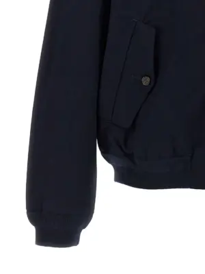 Logo embroidery bomber jacket 100% cotton POLO RALPH LAUREN Blue