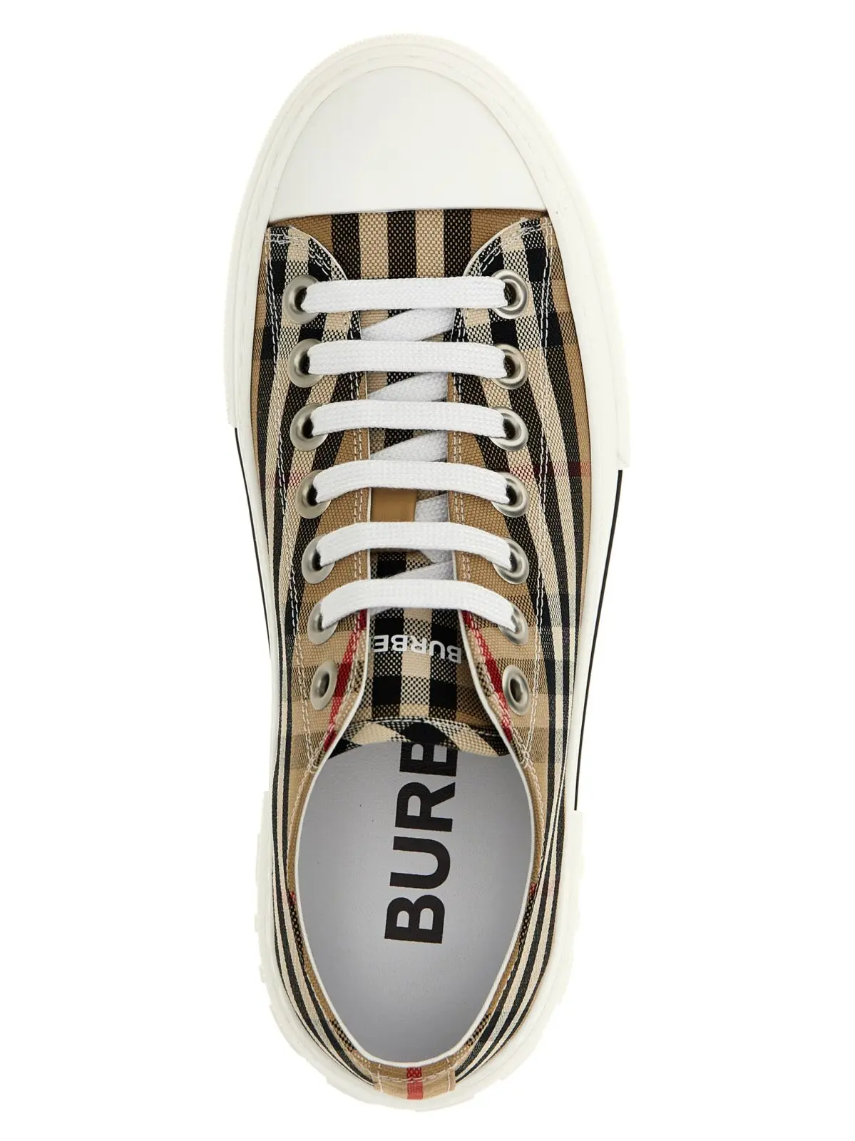 Кросівки Burberry Check Бежеві 4 Check sneakers 95% cotton 5% calf leather BURBERRY Beige