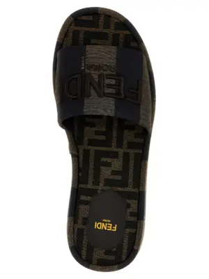 'Fendi Sunshine' sandals 100% cotton FENDI Brown
