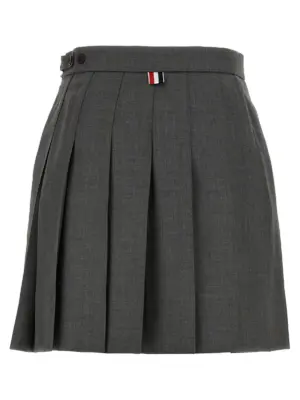 'Uniform' mini skirt FGC402V00626035 THOM BROWNE Gray